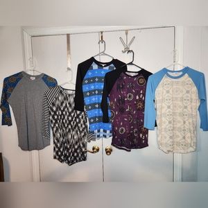 5 Discontinued LuLaRoe Randy Tops Size XS